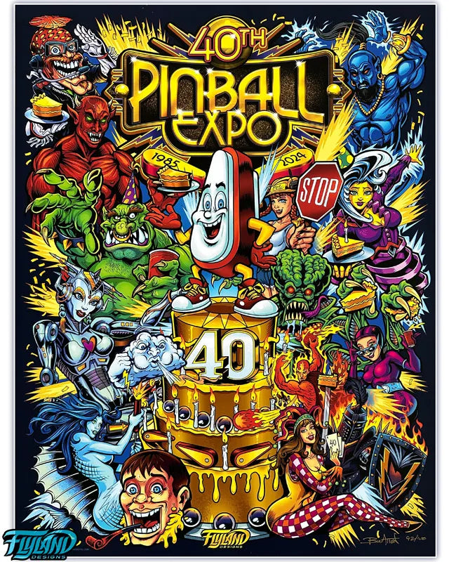 40th Pinball Expo Art Print - Flyland Designs – Mana Pinball