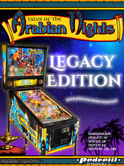Tales Of The Arabian Nights (TOTAN) Remake Pinball Machine By Pedretti Pinball - Legacy Edition